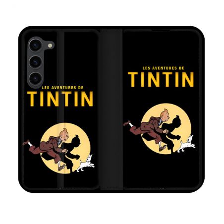 Housse Cuir Portefeuille Pour Samsung Galaxy S23 Tintin Classique