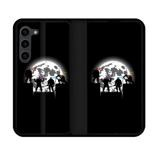 Housse Cuir Portefeuille Pour Samsung Galaxy S23 Tortue Ninja Ombre
