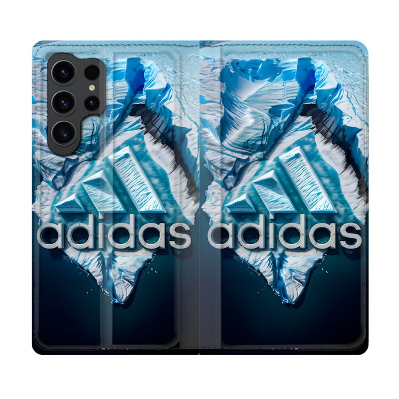 Housse Cuir Portefeuille Pour Samsung Galaxy S23 Ultra Adidas Iceberg