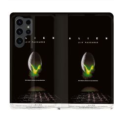 Housse Cuir Portefeuille Pour Samsung Galaxy S23 Ultra Alien Affiche