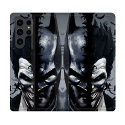 Housse Cuir Portefeuille Pour Samsung Galaxy S23 Ultra Batman Joker