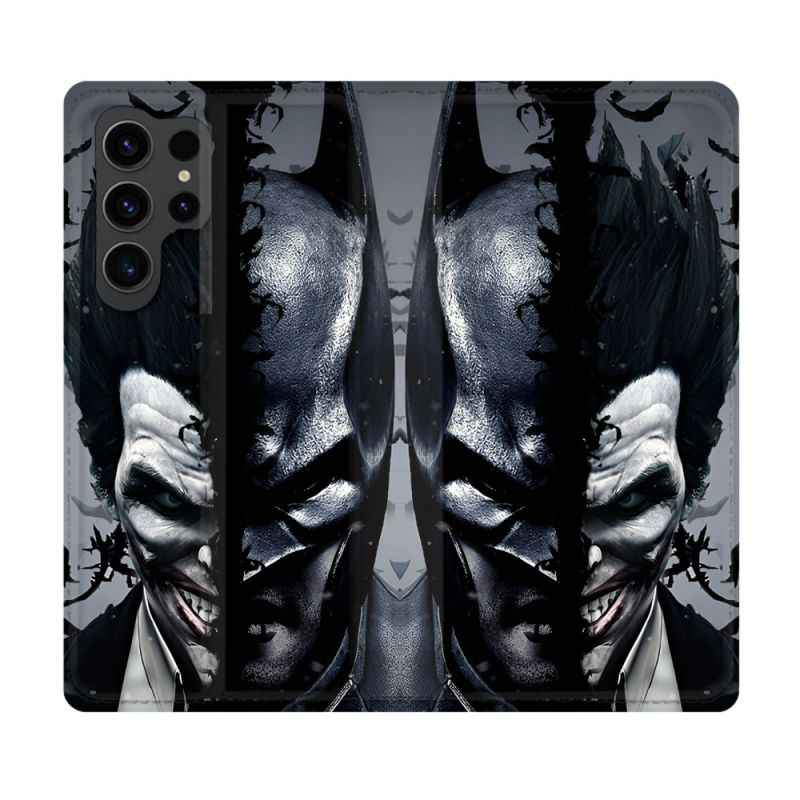 Housse Cuir Portefeuille Pour Samsung Galaxy S23 Ultra Batman Joker