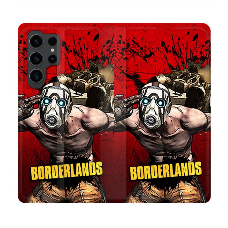 Housse Cuir Portefeuille Pour Samsung Galaxy S23 Ultra Borderland