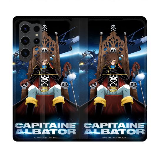 Housse Cuir Portefeuille Pour Samsung Galaxy S23 Ultra Capitaine Albator
