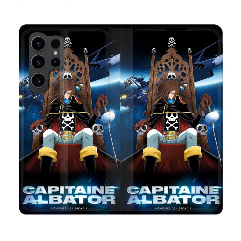 Housse Cuir Portefeuille Pour Samsung Galaxy S23 Ultra Capitaine Albator