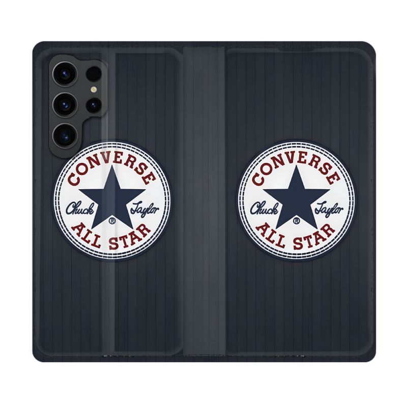 Housse Cuir Portefeuille Pour Samsung Galaxy S23 Ultra Converse