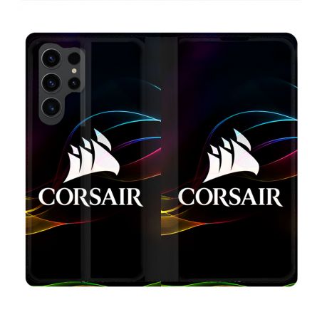 Housse Cuir Portefeuille Pour Samsung Galaxy S23 Ultra Corsair