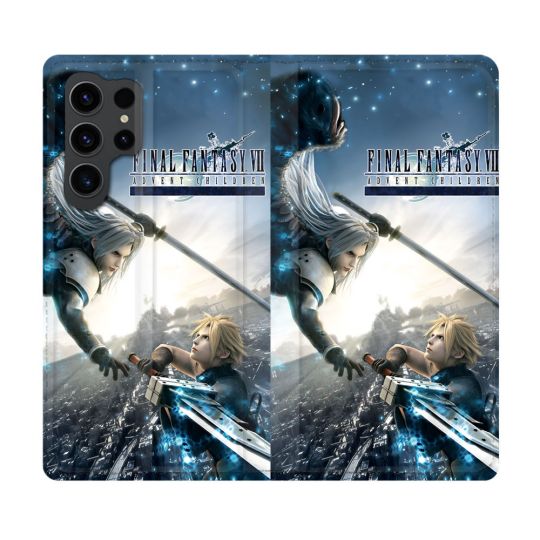 Housse Cuir Portefeuille Pour Samsung Galaxy S23 Ultra Final Fantaisy