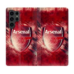 Housse Cuir Portefeuille Pour Samsung Galaxy S23 Ultra Foot Arsenal