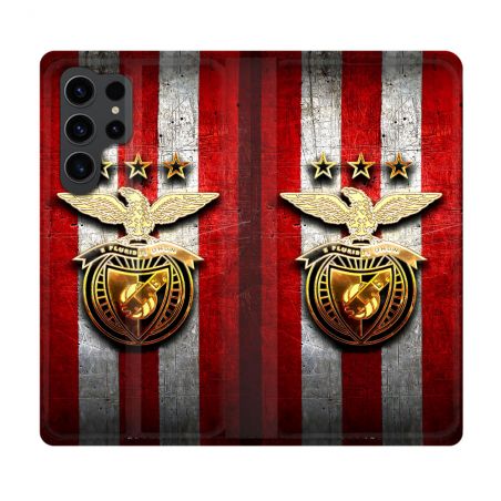 Housse Cuir Portefeuille Pour Samsung Galaxy S23 Ultra Foot Benfica