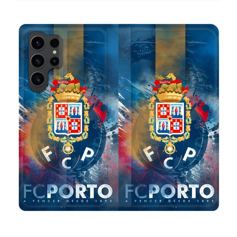 Housse Cuir Portefeuille Pour Samsung Galaxy S23 Ultra Foot FC Porto