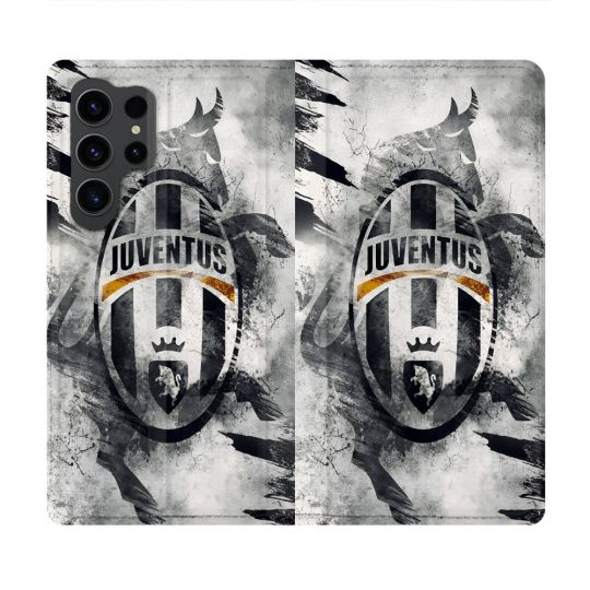 Housse Cuir Portefeuille Pour Samsung Galaxy S23 Ultra Foot Juventus Turin