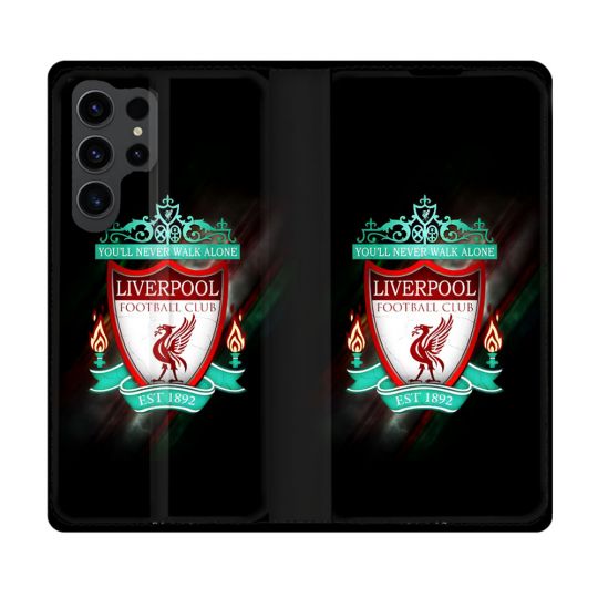Housse Cuir Portefeuille Pour Samsung Galaxy S23 Ultra Foot Liverpool
