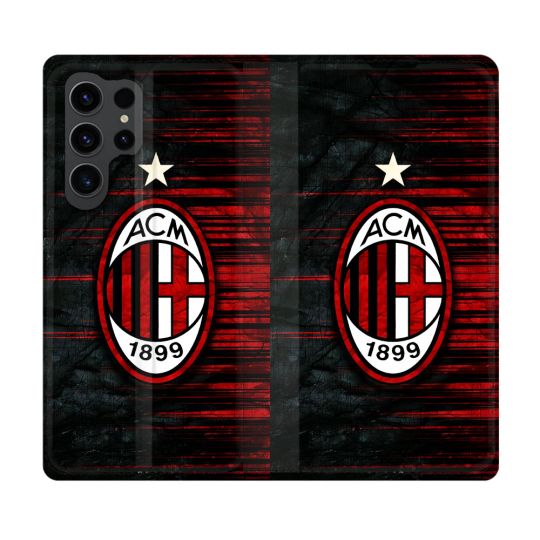 Housse Cuir Portefeuille Pour Samsung Galaxy S23 Ultra Foot Milan AC