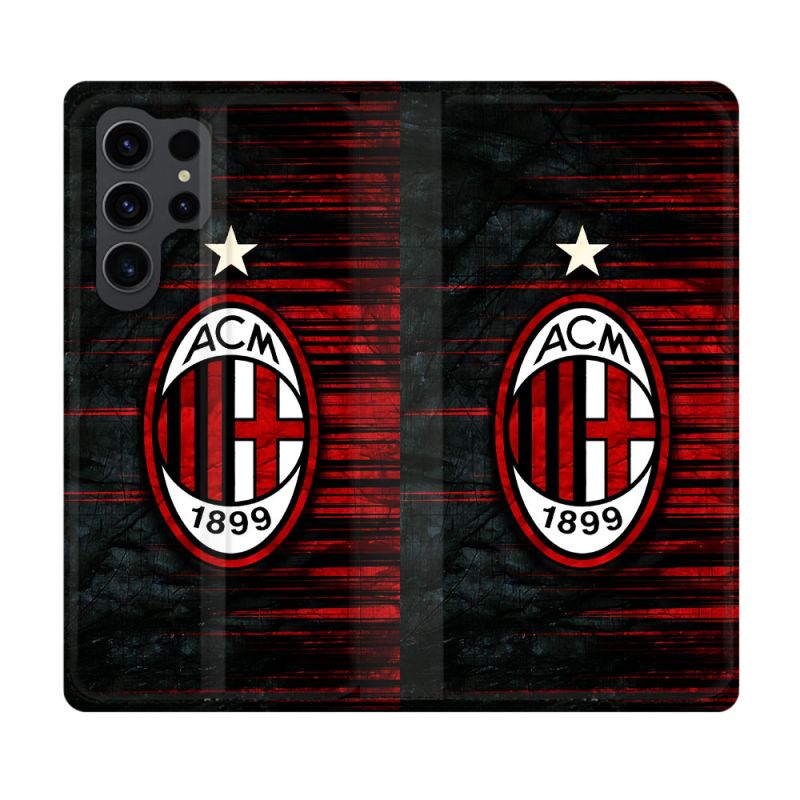 Housse Cuir Portefeuille Pour Samsung Galaxy S23 Ultra Foot Milan AC