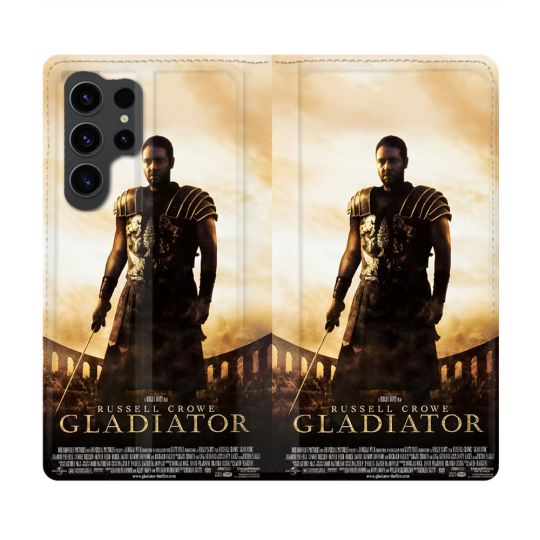 Housse Cuir Portefeuille Pour Samsung Galaxy S23 Ultra Gladiator Affiche