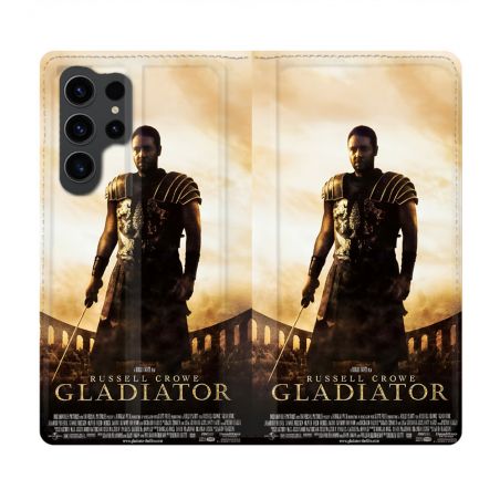 Housse Cuir Portefeuille Pour Samsung Galaxy S23 Ultra Gladiator Affiche