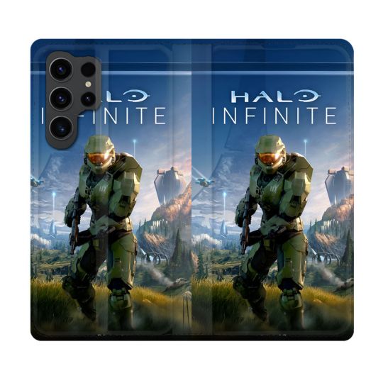 Housse Cuir Portefeuille Pour Samsung Galaxy S23 Ultra Halo