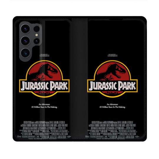 Housse Cuir Portefeuille Pour Samsung Galaxy S23 Ultra Jurassik Park Affiche