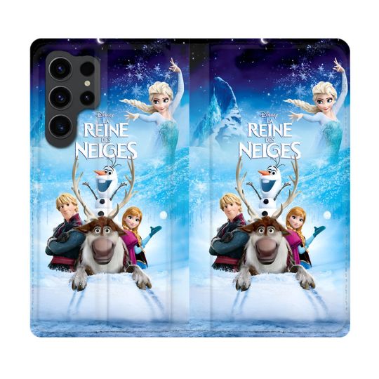 Housse Cuir Portefeuille Pour Samsung Galaxy S23 Ultra La Reine Des Neiges