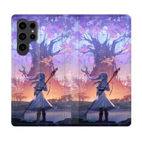 Housse Cuir Portefeuille Pour Samsung Galaxy S23 Ultra Manga Frieren