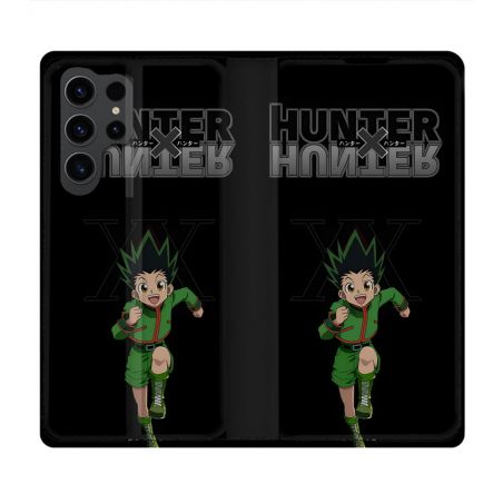 Housse Cuir Portefeuille Pour Samsung Galaxy S23 Ultra Manga Hunter X Hunter Gon
