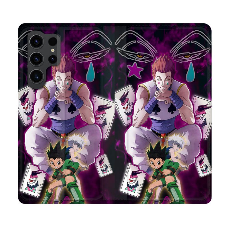 Housse Cuir Portefeuille Pour Samsung Galaxy S23 Ultra Manga Hunter X Hunter Hisoka