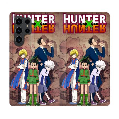 Housse Cuir Portefeuille Pour Samsung Galaxy S23 Ultra Manga Hunter X Hunter Vintage