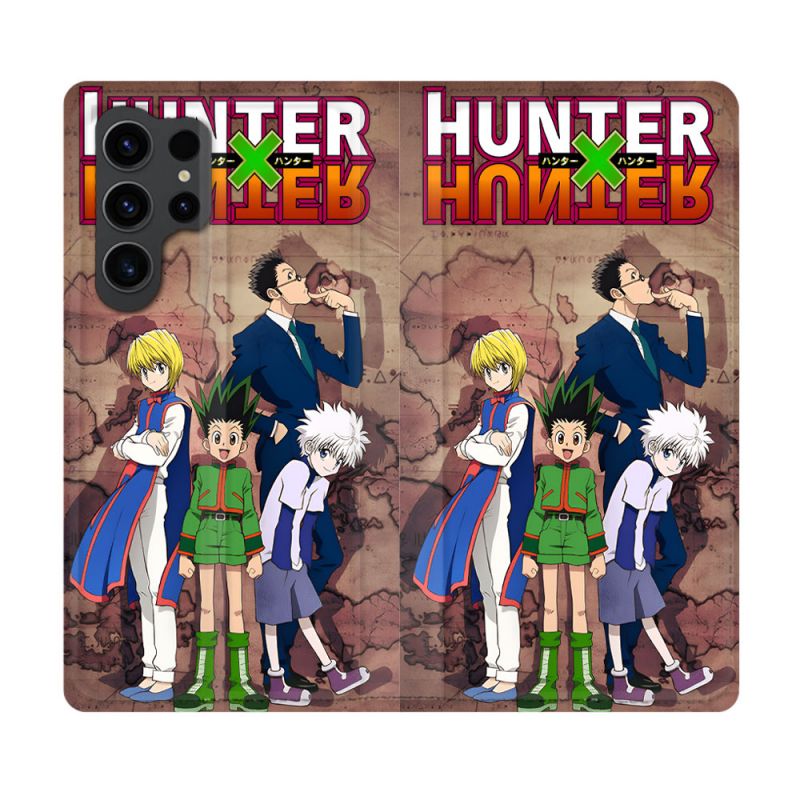 Housse Cuir Portefeuille Pour Samsung Galaxy S23 Ultra Manga Hunter X Hunter Vintage