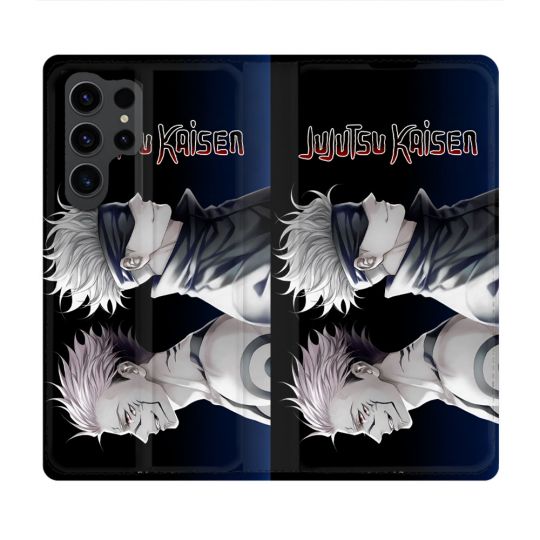 Housse Cuir Portefeuille Pour Samsung Galaxy S23 Ultra Manga Jujustu Kaisen