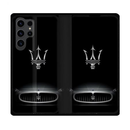 Housse Cuir Portefeuille Pour Samsung Galaxy S23 Ultra Maserati