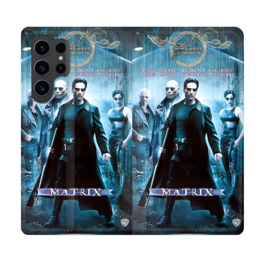 Housse Cuir Portefeuille Pour Samsung Galaxy S23 Ultra Matrix Affiche