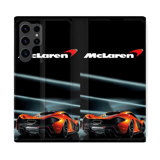Housse Cuir Portefeuille Pour Samsung Galaxy S23 Ultra Mc Laren