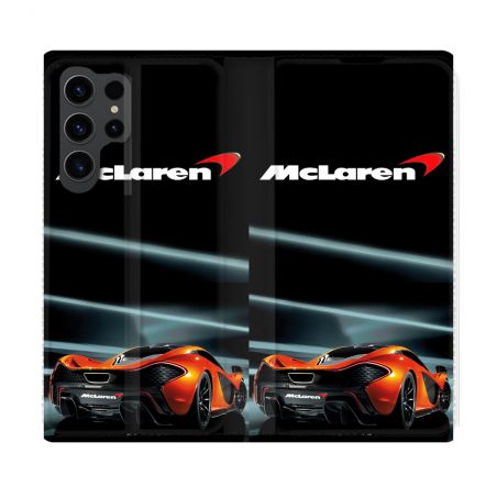 Housse Cuir Portefeuille Pour Samsung Galaxy S23 Ultra Mc Laren