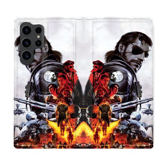 Housse Cuir Portefeuille Pour Samsung Galaxy S23 Ultra Metal Gear Solid