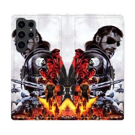 Housse Cuir Portefeuille Pour Samsung Galaxy S23 Ultra Metal Gear Solid