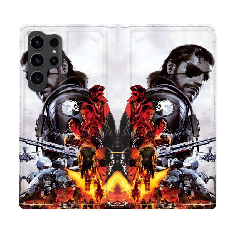 Housse Cuir Portefeuille Pour Samsung Galaxy S23 Ultra Metal Gear Solid