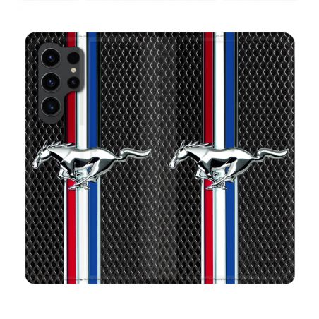 Housse Cuir Portefeuille Pour Samsung Galaxy S23 Ultra Mustang