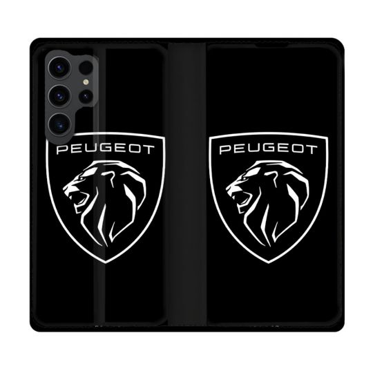 Housse Cuir Portefeuille Pour Samsung Galaxy S23 Ultra Peugeot