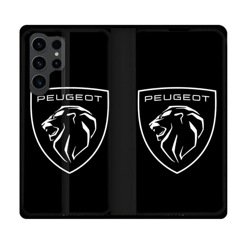 Housse Cuir Portefeuille Pour Samsung Galaxy S23 Ultra Peugeot