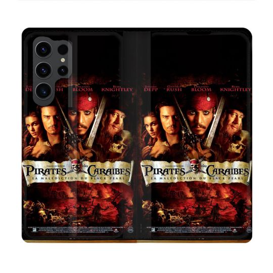 Housse Cuir Portefeuille Pour Samsung Galaxy S23 Ultra Pirate Des Caraibes
