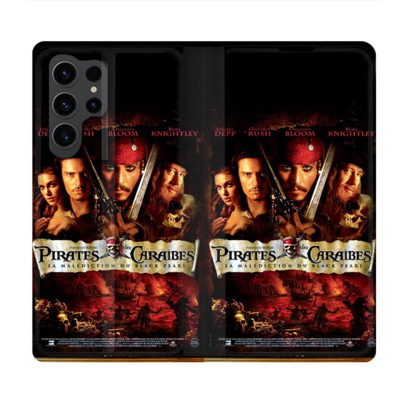 Housse Cuir Portefeuille Pour Samsung Galaxy S23 Ultra Pirate Des Caraibes