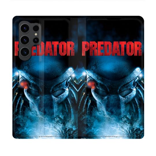 Housse Cuir Portefeuille Pour Samsung Galaxy S23 Ultra Predator Affiche