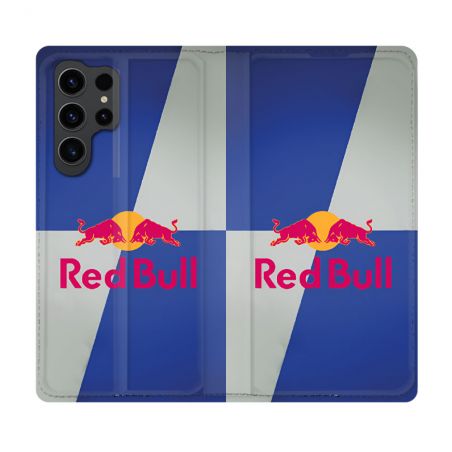 Housse Cuir Portefeuille Pour Samsung Galaxy S23 Ultra Red Bull Classique