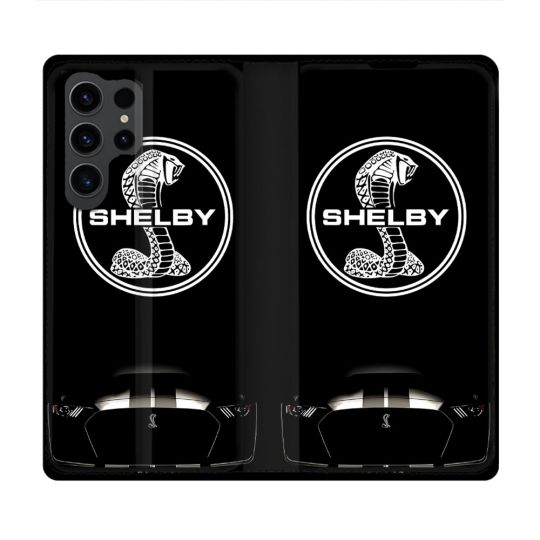 Housse Cuir Portefeuille Pour Samsung Galaxy S23 Ultra Shelby