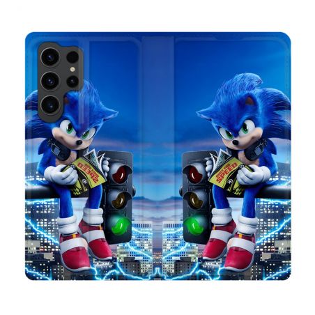 Housse Cuir Portefeuille Pour Samsung Galaxy S23 Ultra Sonic