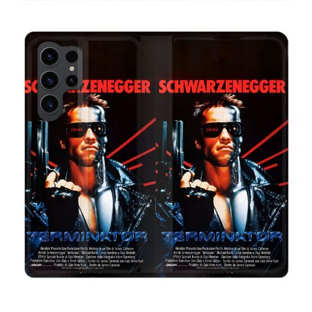 Housse Cuir Portefeuille Pour Samsung Galaxy S23 Ultra Terminator