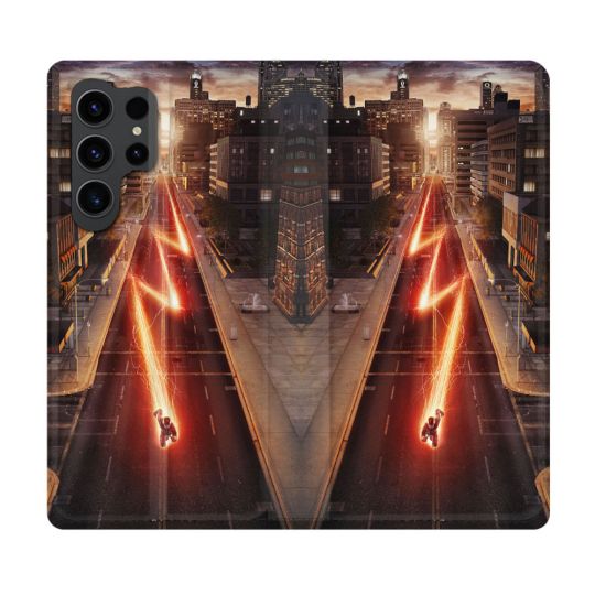 Housse Cuir Portefeuille Pour Samsung Galaxy S23 Ultra The Flash City