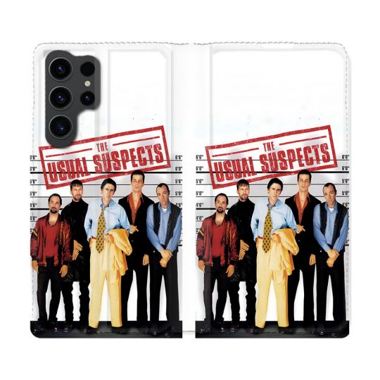 Housse Cuir Portefeuille Pour Samsung Galaxy S23 Ultra The Usual Suspect Affiche