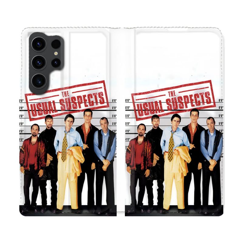 Housse Cuir Portefeuille Pour Samsung Galaxy S23 Ultra The Usual Suspect Affiche